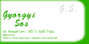 gyorgyi sos business card